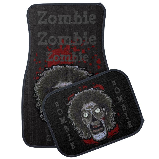 Zombie Face Car Floor Mat – Edgy & Fun Interior De (Set)