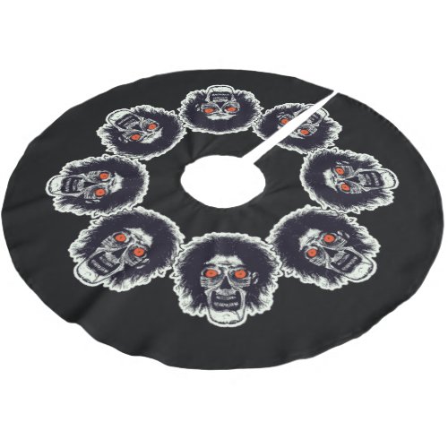 Zombie Face Circle Brushed Polyester Tree Skirt