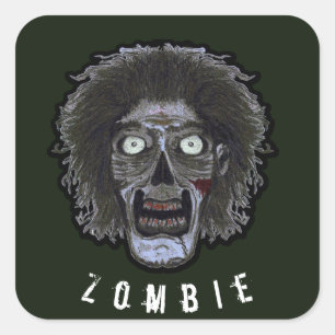 ZOMBIE Face - Color Face Square Sticker