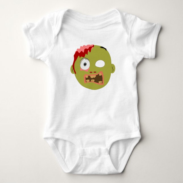 Zombie face Expressions Baby Bodysuit (Front)