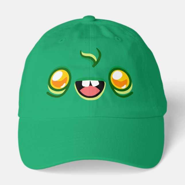 Zombie Face - Happy Jump Green Hat (Front)