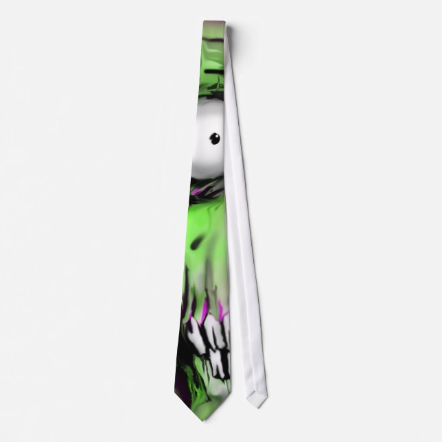 zombie face neck tie (Front)