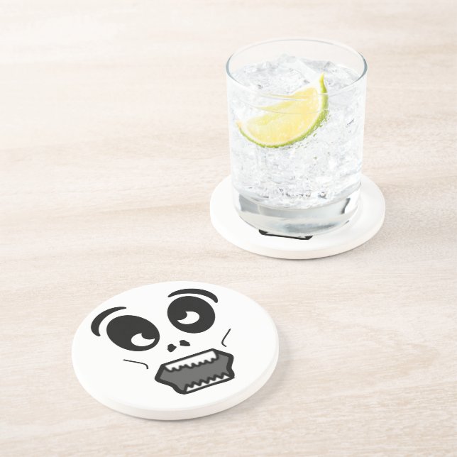 ZOMBIE FACE SANDSTONE COASTER (Side)
