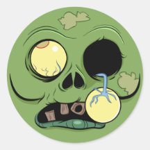 Zombie Face with Eye Popping Out