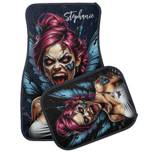 Zombie Fairy Girl Car Floor Mat