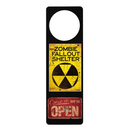 Zombie Fallout Shelter Door Hanger Walkers Funny