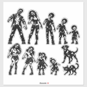 Zombie Family car stickers
