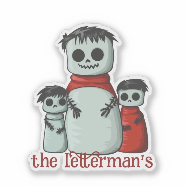 Zombie Family Sticker (Front)