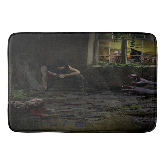 Zombie Fantasy Bathroom Mat (Front)