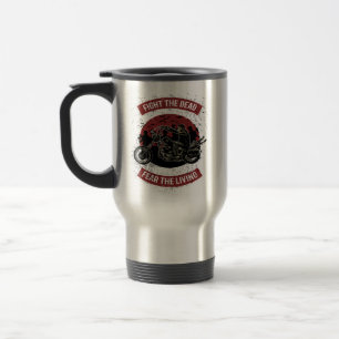 Zombie Fighter Motorcycle Rider Travel Mug