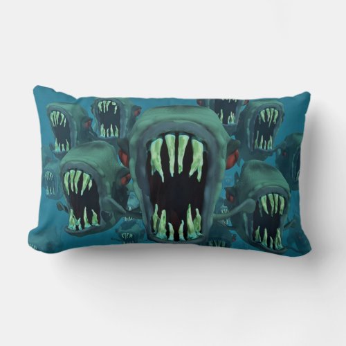 Zombie Fish Lumbar Pillow