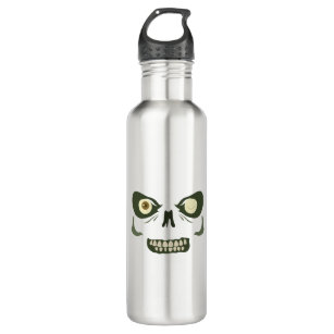 Zombie floating face stainless steel water bottle
