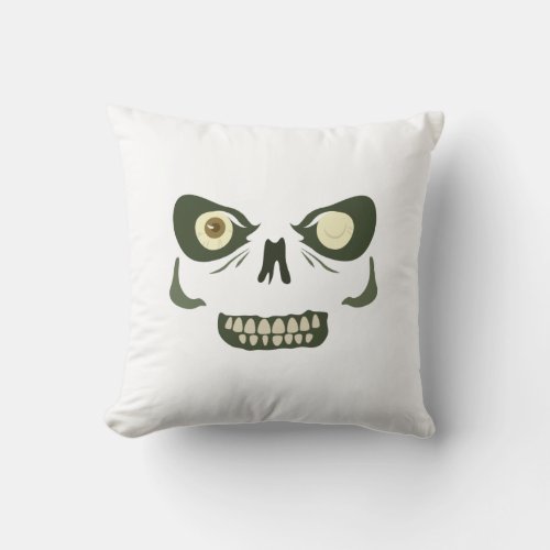 Zombie Floating Face  Throw Pillow