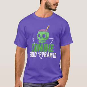 Zombie Food Pyramid Balanced Diet vintage T-Shirt