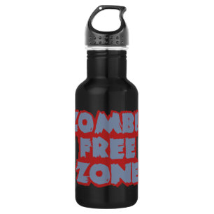 Zombie Free Zone - choose color Stainless Steel Water Bottle