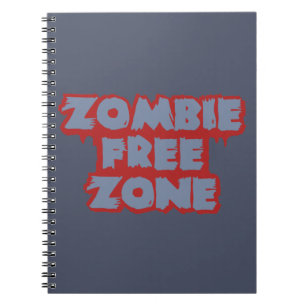 Zombie Free Zone custom notebook