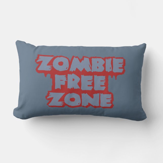 Zombie Free Zone custom throw pillow (Front)