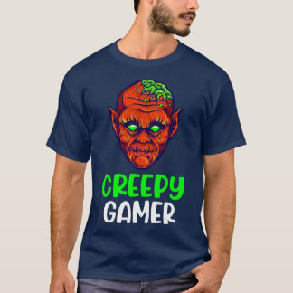 Zombie Gamer Creepy Halloween Video Game Skeleton T-Shirt