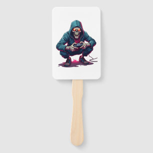 Zombie Gamer � Funny Halloween Gaming Shirt Hand Fan