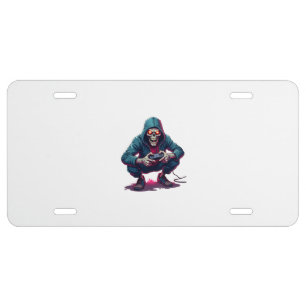 Zombie Gamer � Funny Halloween Gaming Shirt License Plate