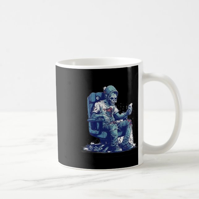 Zombie Gamer Halloween Costume Gaming Video-game C Coffee Mug (Right)