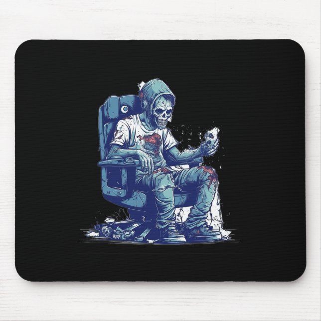 Zombie Gamer Halloween Costume Gaming Video-game C Mouse Pad (Front)