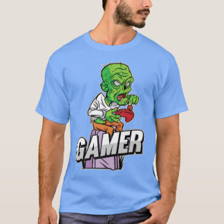 Zombie Gamer Lazy Halloween Costume Cool Videogame T-Shirt