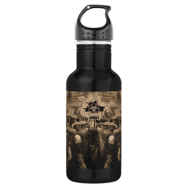 Zombie Gear - "ZOMBIE RIOT" Stainless Steel Water Bottle (Front)