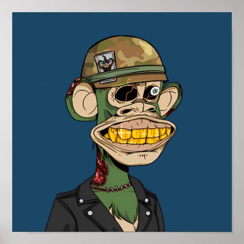Zombie Ghetto Ape Soldier Poster