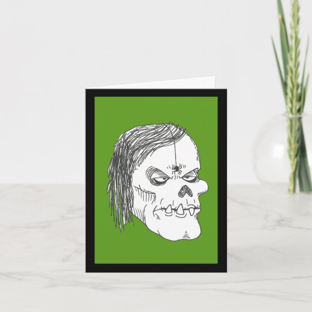 Zombie Ghoul with Bug Get-well Card (Front)