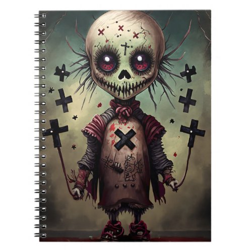 Zombie Gift Horror Voodo Block Gothic Puppe Notebook