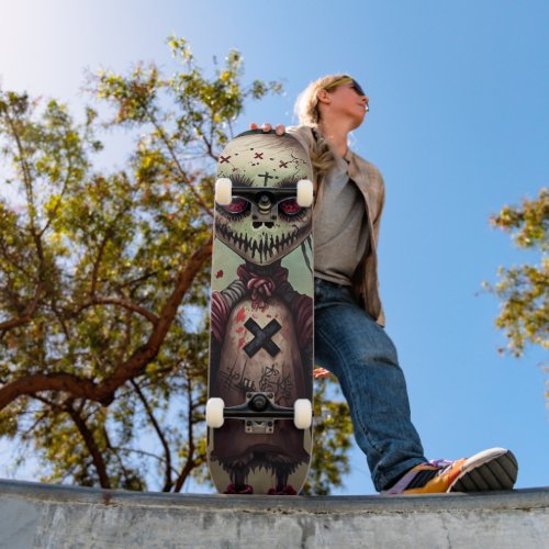 Zombie Gift Horror Voodo Block Gothic Puppe Skateboard