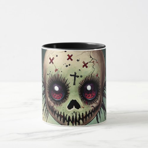 Zombie Gift Horror Voodo Kreuz Gothic Puppe Mug