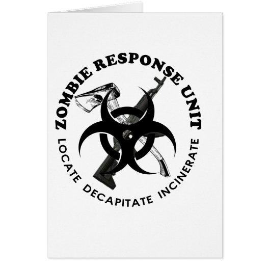 Zombie Gift Response Team Gifts Customize Cards (Front)