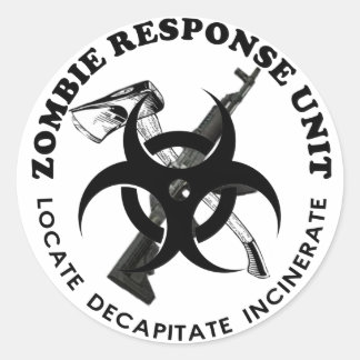 Zombie Gift Response Team Gifts Customize Classic Round Sticker