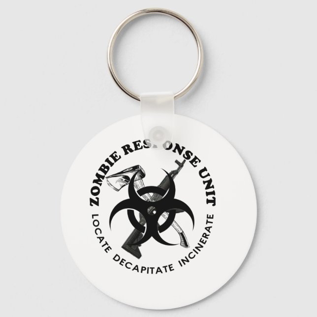 Zombie Gift Response Team Gifts Customize Keychain (Front)