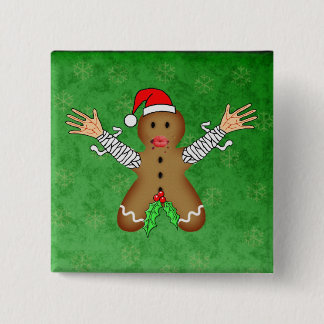 Zombie Gingerbread Button