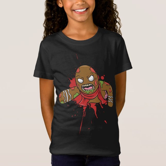 Zombie Gingerbread Christmas Season T-Shirt (Front)