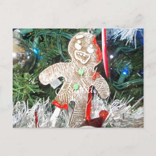 Zombie gingerbread Man Postcard