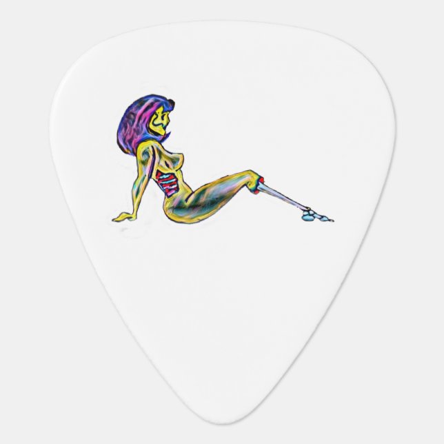 Zombie girl guitar pick (Front)
