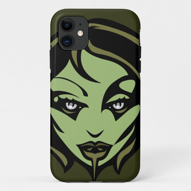 Zombie Girl iPhone Case Cool Zombie Art Gifts (Back)