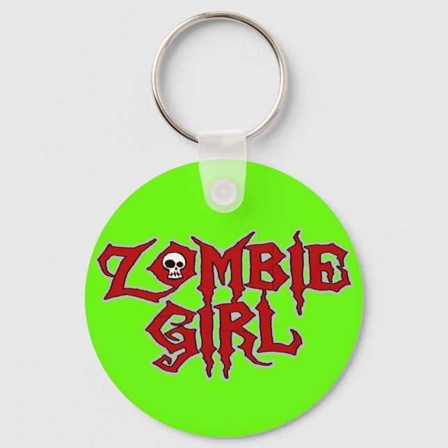 Zombie Girl Keychain (Front)