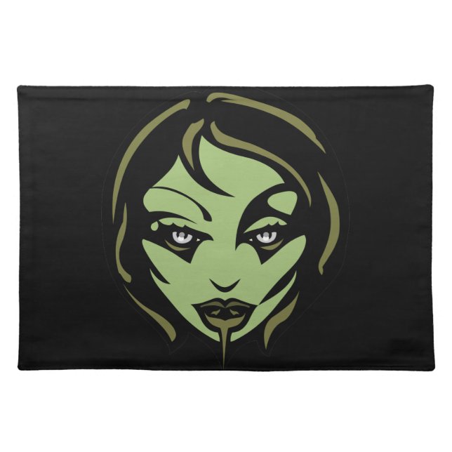 Zombie Girl Place Mats Halloween Party Decor (Front)
