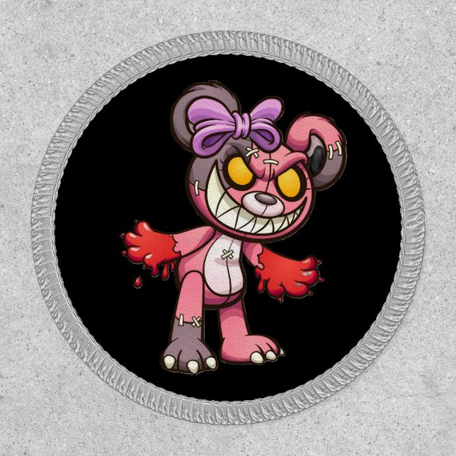 Zombie Girl Teddy Bear Patch (Front)