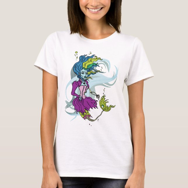 Zombie Goth Mermaid t-shirt (Front)