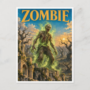 Zombie, Gothic Fantasy Monster Postcard