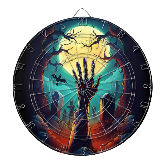 Zombie Grave Horror Dart Board (Front)