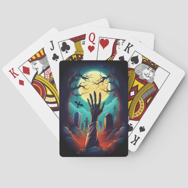 Zombie Grave Horror Poker Cards (Back)