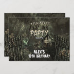 Zombie Graveyard Birthday Party Invitations<br><div class="desc">Zombie Graveyard Birthday Party Invitations</div>