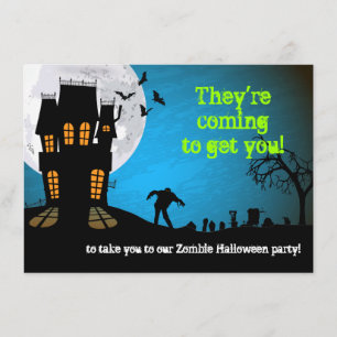 Zombie Graveyard Halloween Party Invitation
